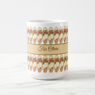 Tropical Surfboard Floral Design – Customisable Na Coffee Mug