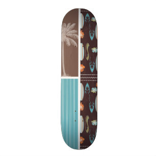 Tropical Surfboards & Hibiscus Skateboard