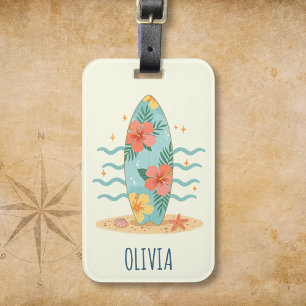 Tropical Surfer – Hibiscus Dreams Luggage Tag