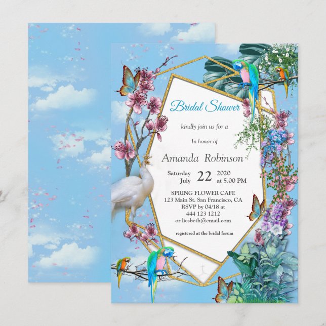 Tropical Surreal Landscape Invitation (Front/Back)