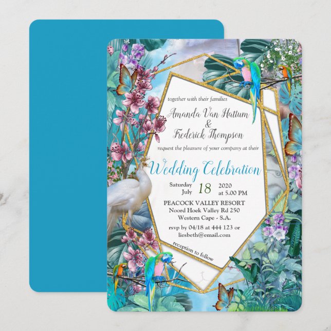 Tropical Surreal Landscape Invitation (Front/Back)