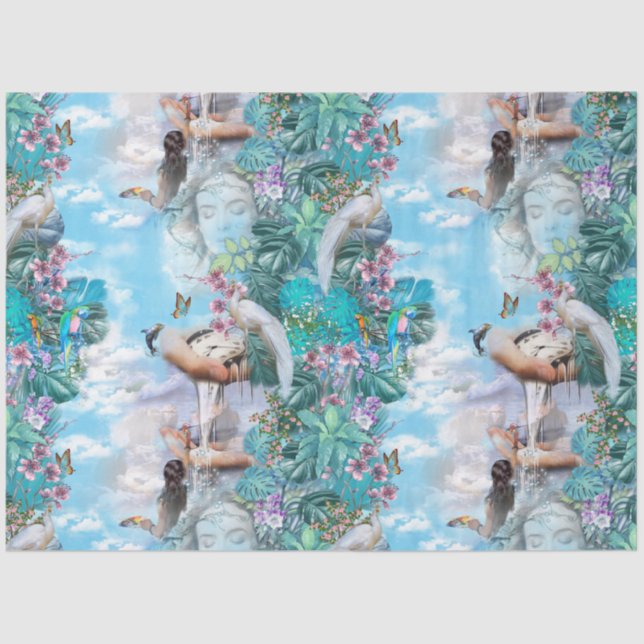 Tropical Surreal Landscapes Tissue Paper (Front)