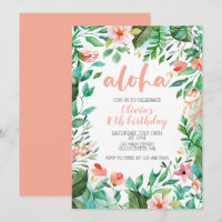 Tropical Sweet 16 Aloha Luau Birthday