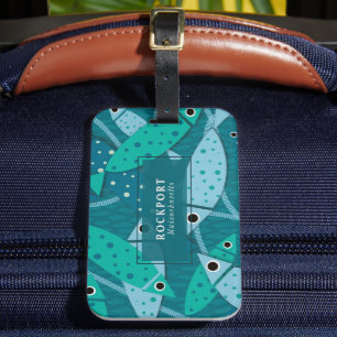 Tropical Swimming Fish Pattern Customised  Luggage Tag