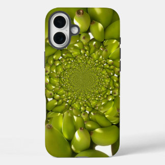 Tropical Symmetry | Green Banana Kaleidoscope Abst iPhone 16 Plus Case