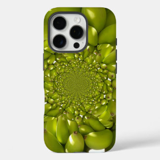 Tropical Symmetry | Green Banana Kaleidoscope Abst iPhone 16 Pro Case