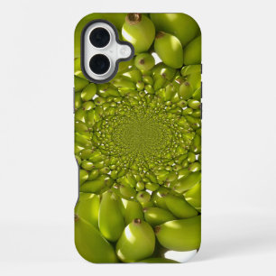 Tropical Symmetry Green Banana Kaleidoscope Abst iPhone 16 Plus Case