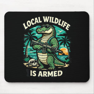 Tropical Tactical Florida Alligator Local Wildlife Mouse Mat