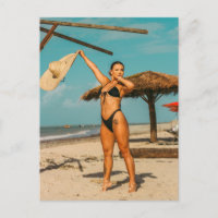 Tropical tan lines Bikini Girl Photo Postcard