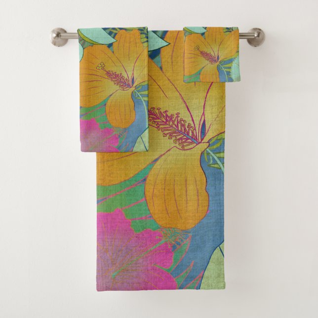 Tropical Tapestry II Bath Towel Set (Insitu)