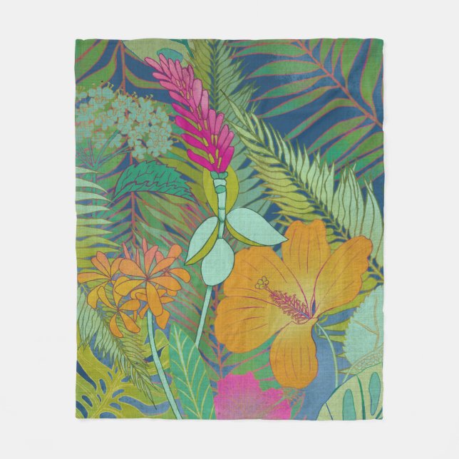 Tropical Tapestry II Fleece Blanket (Front)