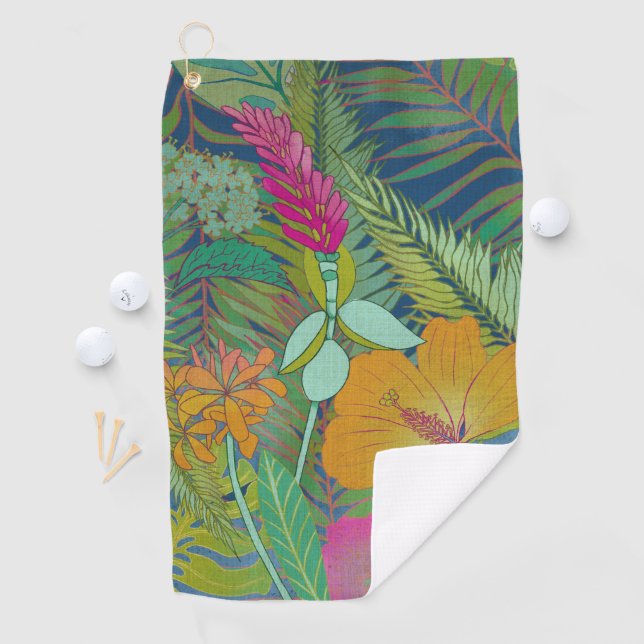 Tropical Tapestry II Golf Towel (InSitu)