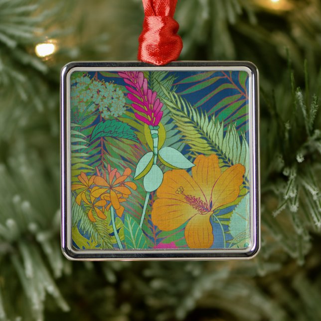 Tropical Tapestry II Metal Tree Decoration (Tree)