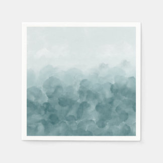 Tropical Teal Blue Watercolor Napkin
