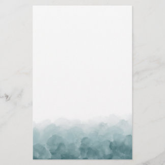 Tropical Teal Blue Watercolor Stationery