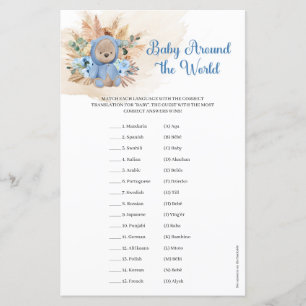 Tropical teddy bear pampas Baby Around the World