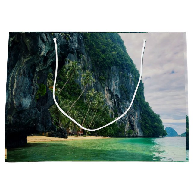 Tropical Thailand Island Vacation Retreat Large Gift Bag (Front)