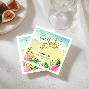 Tropical The last splash Bachelorette Party Napkin