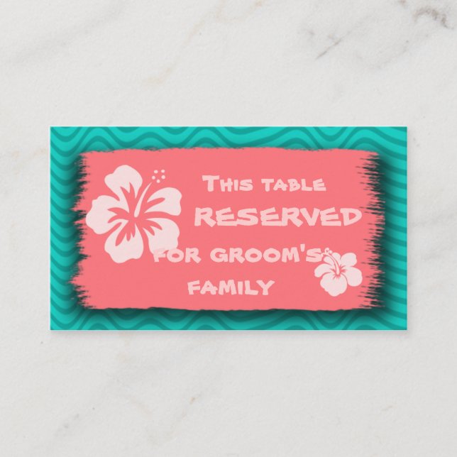 Tropical Themed Business Size Cards (Front)