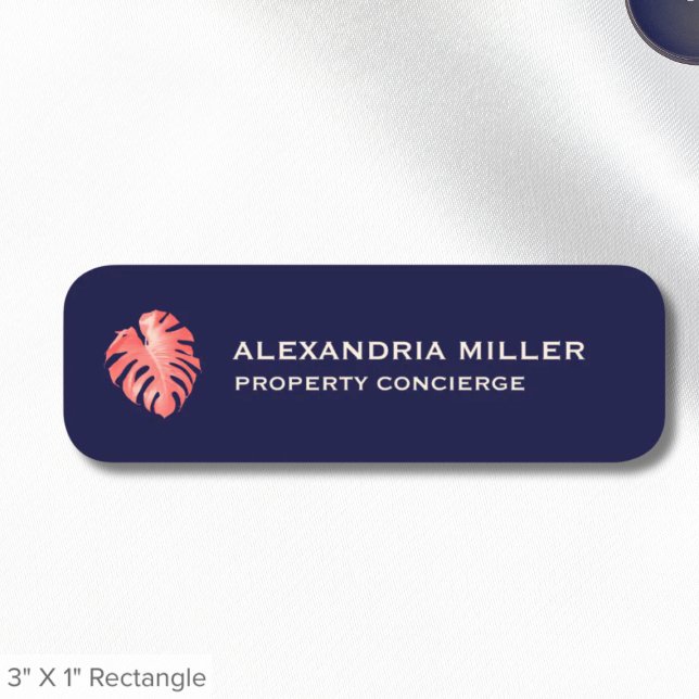 Tropical Themed Hospitality Name Tag (Creator Uploaded)