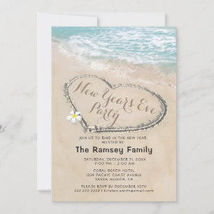 Tropical Themed New Years Eve Party Invitation