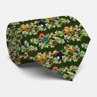 Tropical Tie Double Sided Print (Dark Green)
