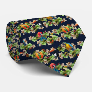 Tropical Tie Double Sided Print (Navy)