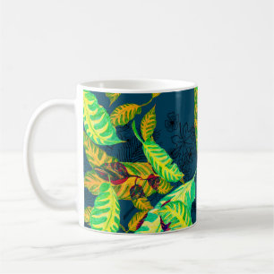 Tropical Tie Dye Blue Gouache. Tropical Pattern. G Coffee Mug