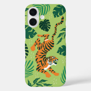 Tropical Tiger iPhone 16 Case