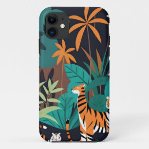 Tropical Tiger Trio iPhone 11 Case