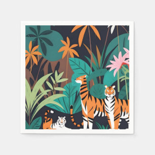 Tropical Tiger Trio Napkin