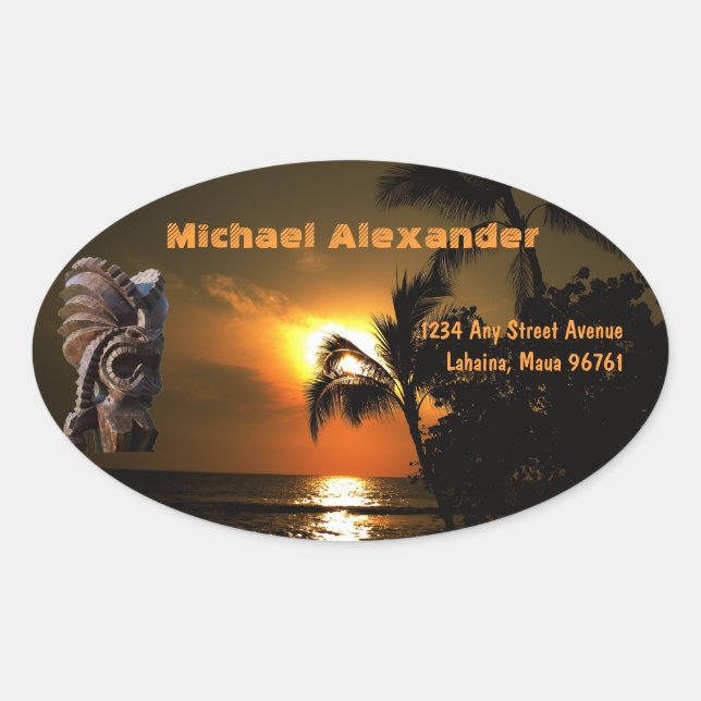 Tropical Tiki Address Label (Front)