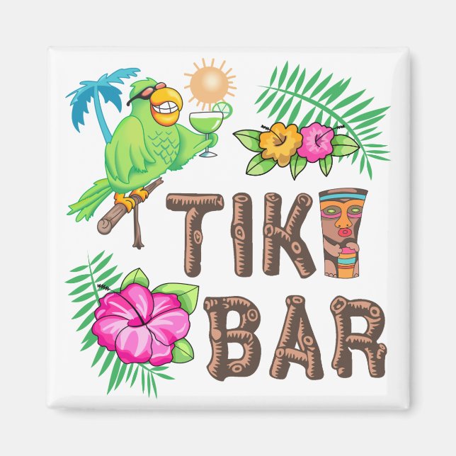 TROPICAL TIKI BAR MAGNET (Front)