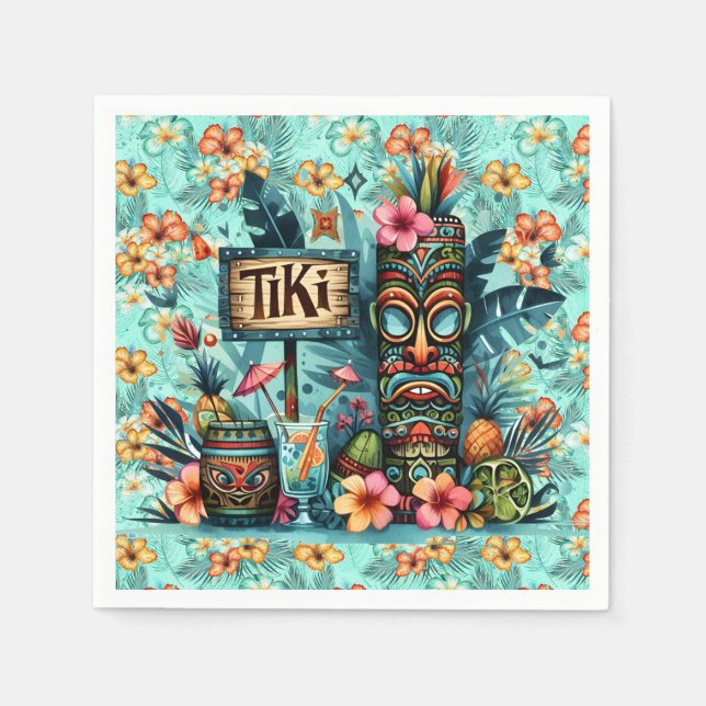 Tropical Tiki Bar Napkin (Front)