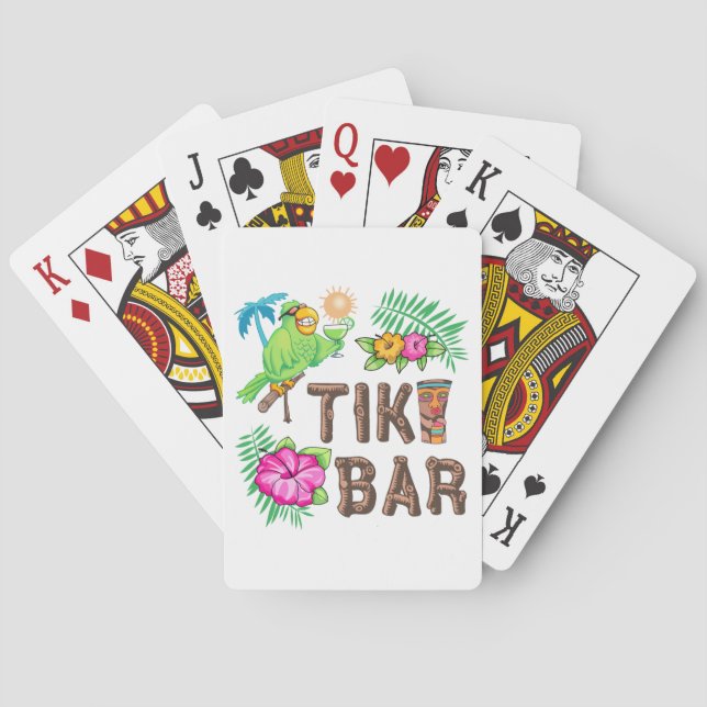 TROPICAL TIKI BAR PLAYING CARDS (Back)