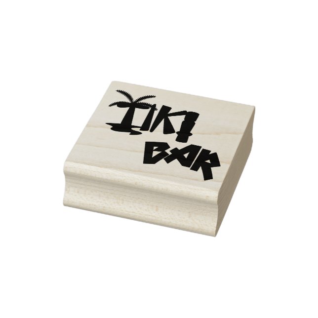 Tropical Tiki Bar Rubber Stamp (Stamp)