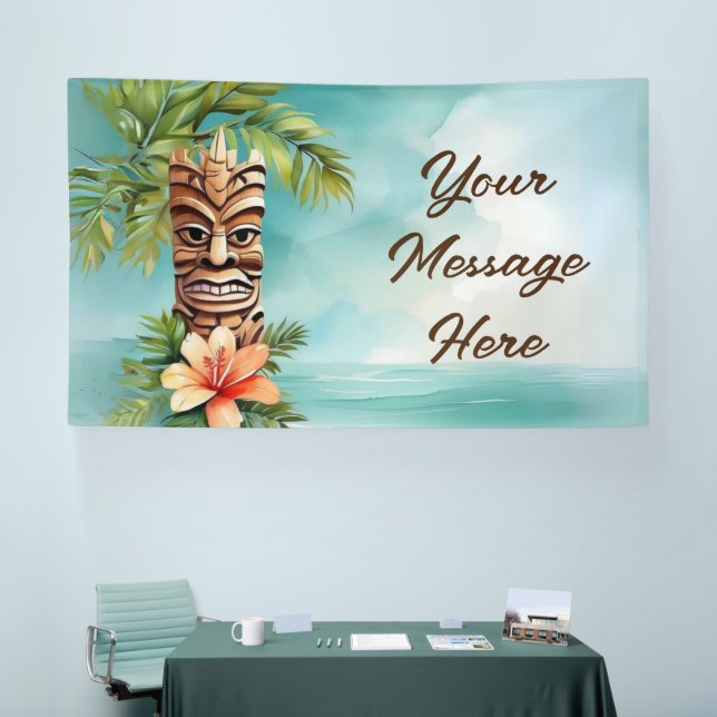 Tropical Tiki Party Banner (Tradeshow)