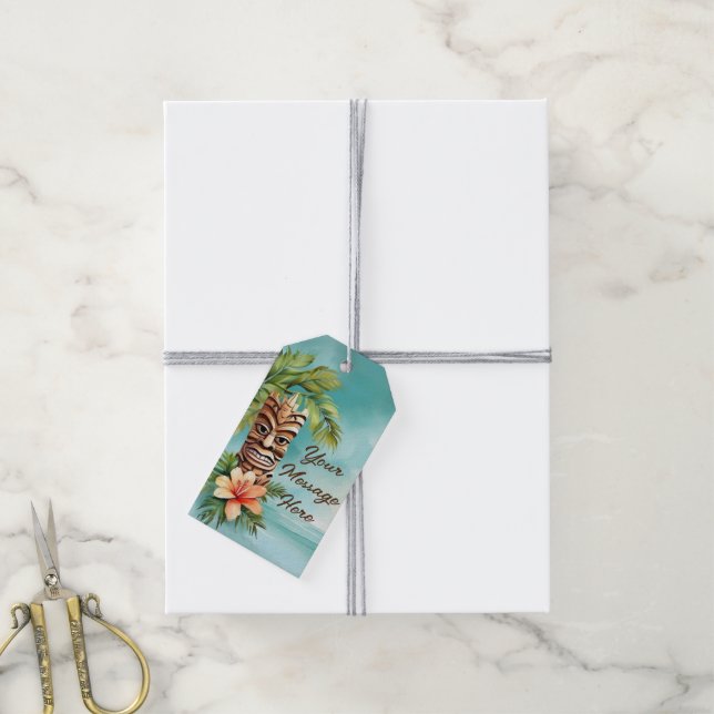 Tropical Tiki Party Gift Tags (With Twine)
