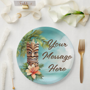 Tropical Tiki Party Paper Plate