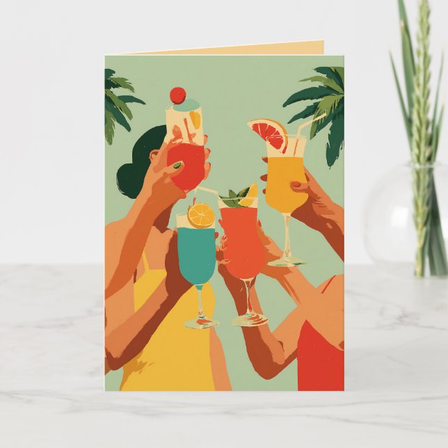Tropical Toast to Bride-to-Be Card (Front)