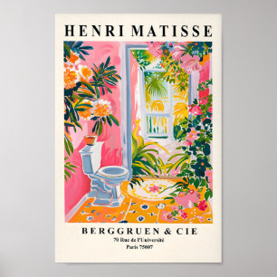 Tropical Toilet Wall Art, Funny Bathroom Poster, M Poster