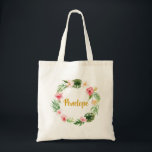 Tropical Tote Bag, Bridal Shower Gift Personalised<br><div class="desc">This tropical tote bag makes a great favour for your shower & an amazing gift all year round. 

Personalise with the name you need!</div>
