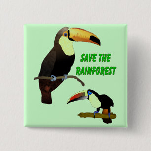 Tropical Toucan 15 Cm Square Badge