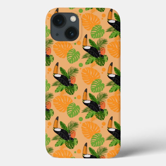 Tropical Toucan Bird Seamless Pattern Case-Mate iPhone Case (Back)