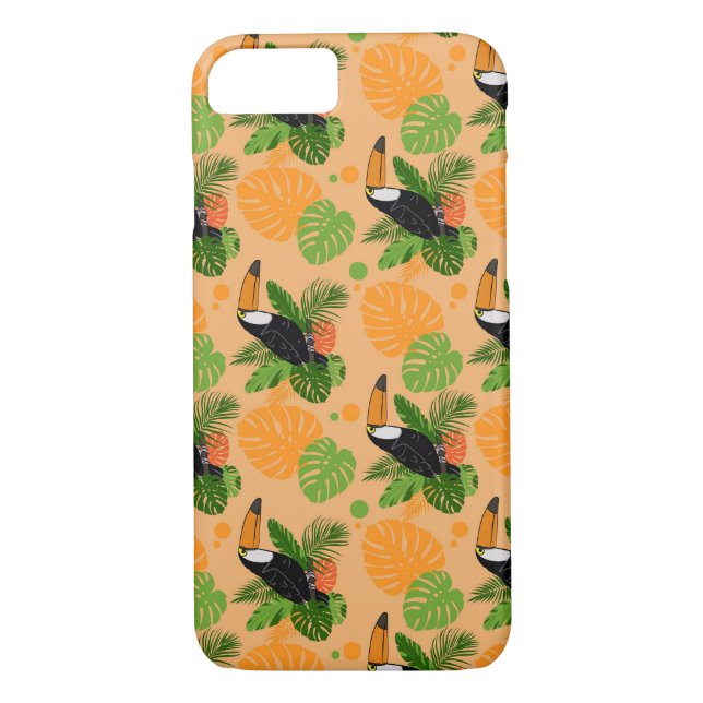 Tropical Toucan Bird Seamless Pattern Case-Mate iPhone Case (Back)
