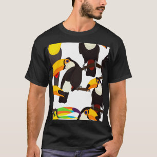 Tropical Toucan Birds Vintage Pattern T-Shirt