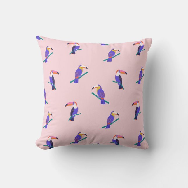Tropical Toucan Bliss Cushion (Front)