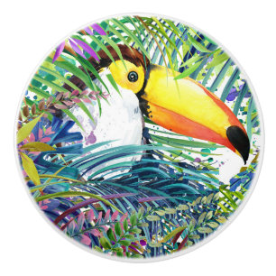 Tropical Toucan Ceramic Knobs