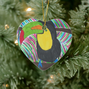 Tropical Toucan Ceramic Tree Decoration