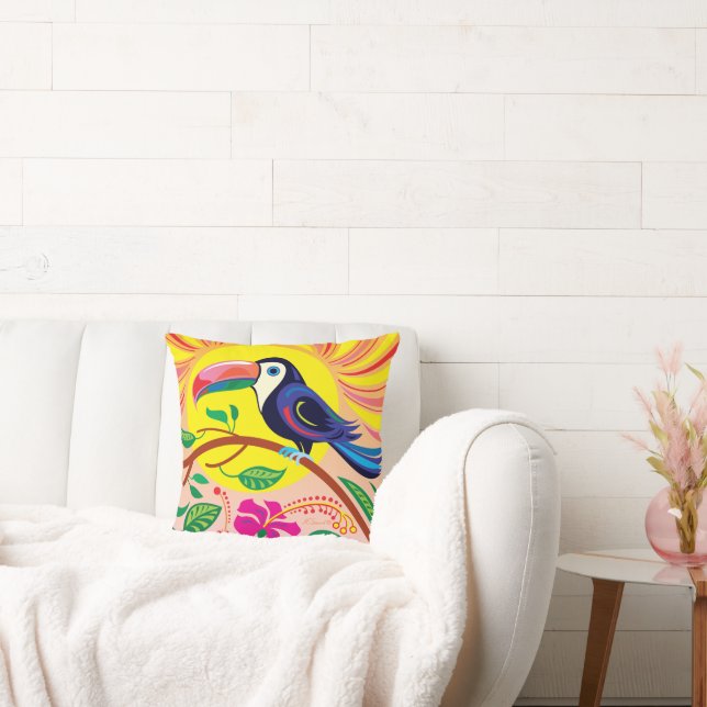 Tropical Toucan Cushion (Couch)